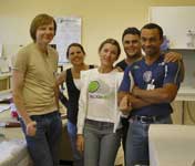 Photo showing Joe Omielan and the Brazilian research team.