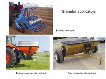 Granular applicators