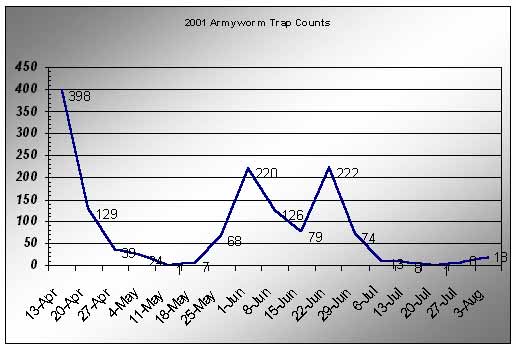 Armyworm trap count