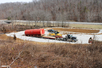 The site was prepared during the second week of March for the arrival of the drilling rig.