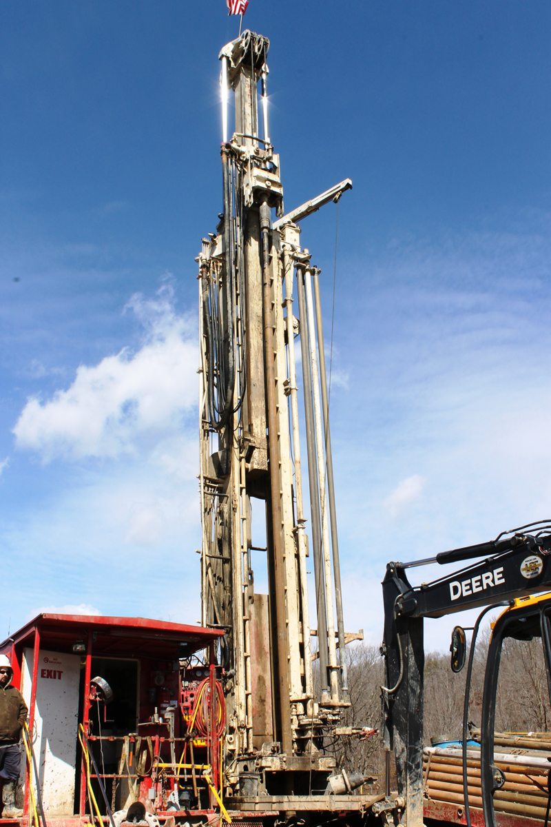 Carter County stratigraphic test drilling underway, KGS Core Library