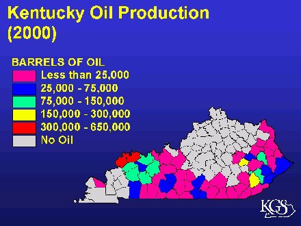 Oil-Producing Counties of Kentucky, 2000