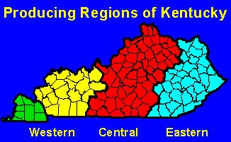 Producing areas of Kentucky