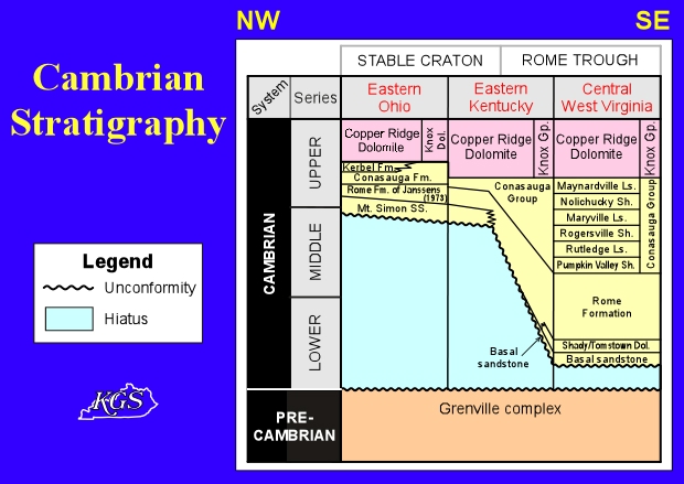 Stratigraphic nomenclature used in the project