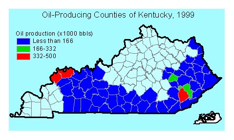 Oil-Producing Counties of Kentucky, 1999