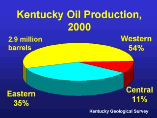 Pie chart of oil production