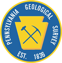 Pennsylvania Geological Survey Logo, Web Site at http://www.dcnr.state.pa.us/topogeo/ 