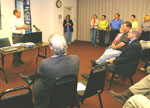 Hancock County Judge Jack McCaslin speaks to the fifty participants before a site tour on May 14.