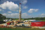 A view of the Hancock County site on August 19, when carbon dioxide was injected into the deep test well. 