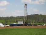 The assembled drilling rig, April 20, 2009.