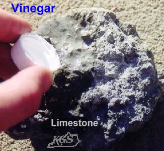 limestone, vinegar