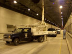 A packer test being performed on a road-bed monitoring well in the Cumberland Gap Tunnel, Middlesboro, Ky.