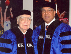 image of honorary degrees awarded to Gifford Blyton and Tubby Smith