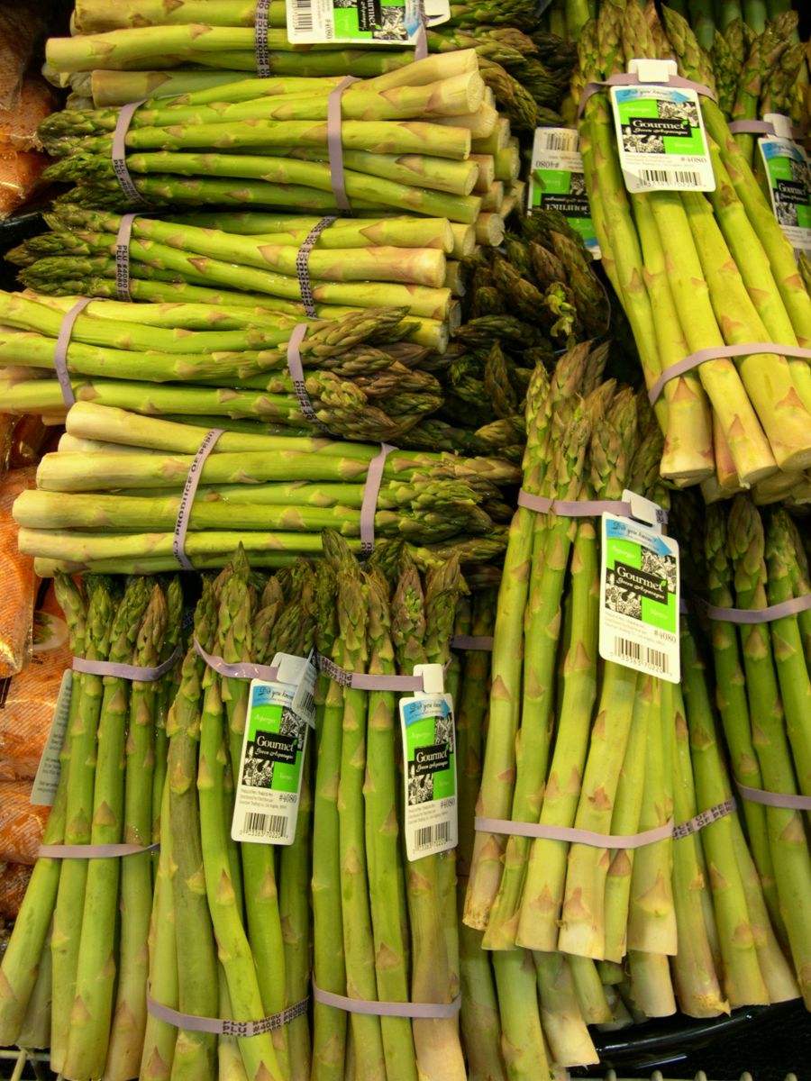 Bundled Asparagus on Display