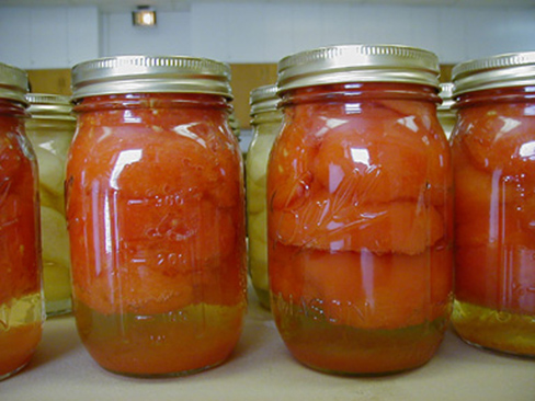 Home-canned tomatoes
