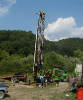 A water-well drilling operation in Salyersville Kentucky (Magoffin County) will help identify possible new water sources for the area.