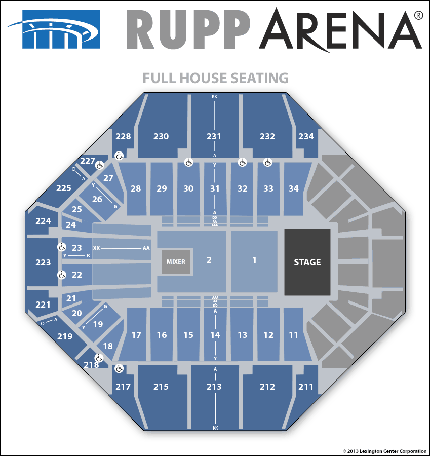 Rupp Arena Lexington Kentucky Seating Chart