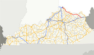 map of kentucky roads