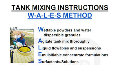 WALES method for tank mixing