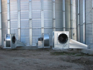 Bin aeration fan