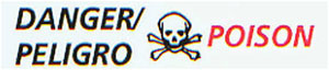 Skull and crossbones with DANGER