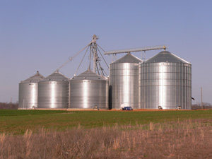 Farm grain bins