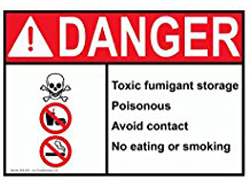 Fumigant warning sign