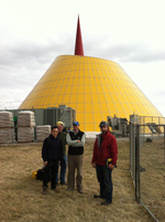 Junfeng Zhu, Jim Currens, Matt Crawford, and Jason Polk of Western Kentucky University at the Corvette Museum Skydome.