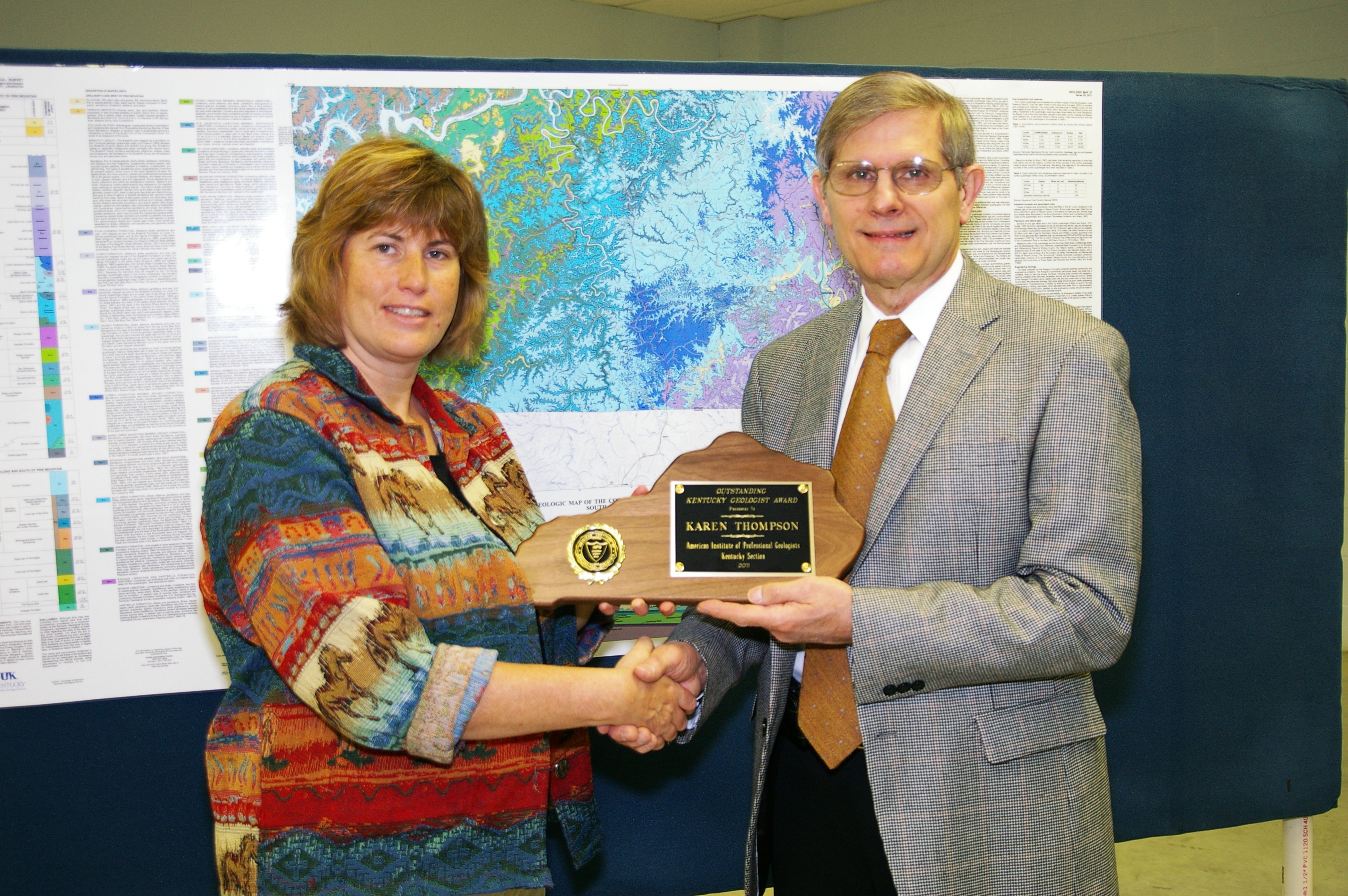 Karen Thompson presented with award