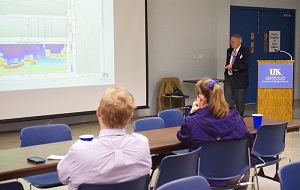 Jim Currens, of the Water Resources Section, told an afternoon breakout session about the Cane Run watershed research project.