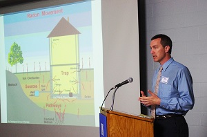 Geologic Mapping Section Head Drew Andrews talked about a project to use geologic maps to improve our understanding of Kentucky's radon potential.