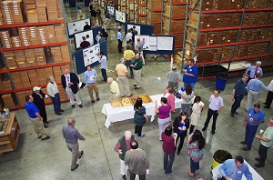 Participants in the annual event networked and looked at posters during a morning break.