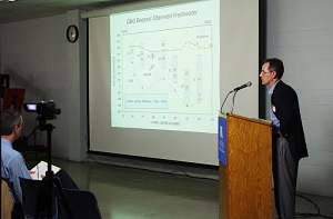 Marty Parris, of the Energy and Minerals Section, spoke about updating a fresh-saline groundwater interface map for the state.