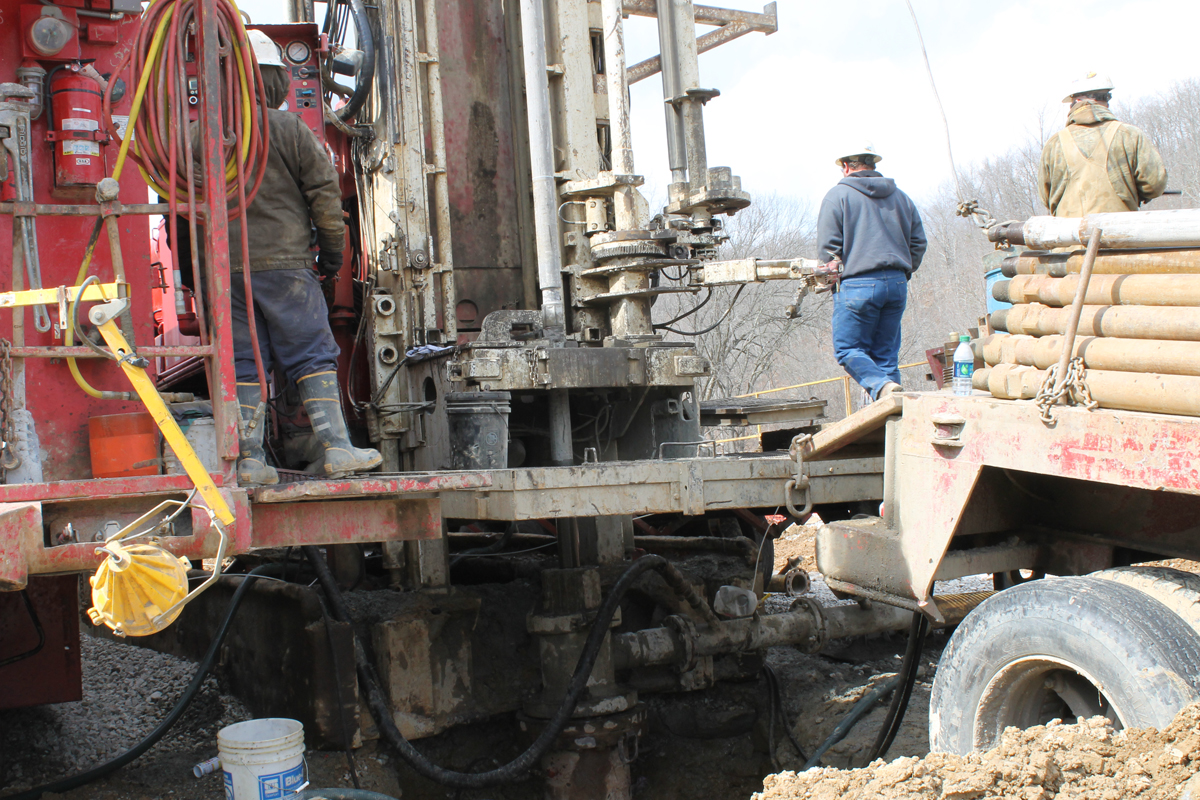 Carter County stratigraphic test drilling underway, KGS Core Library