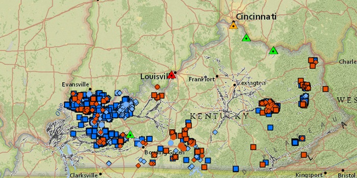 The brine-disposal project’s final report references the KGS online map service that provides locations and detailed information on all disposal wells in Kentucky. 