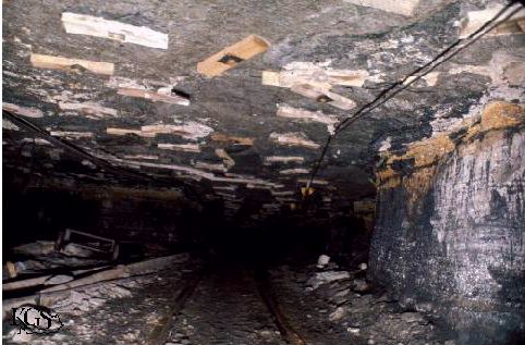 معدن زغال سنگ، سقف پیچ و مهره ای