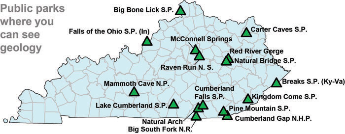 Public Parks in Kentucky Where You Can See Geology 
