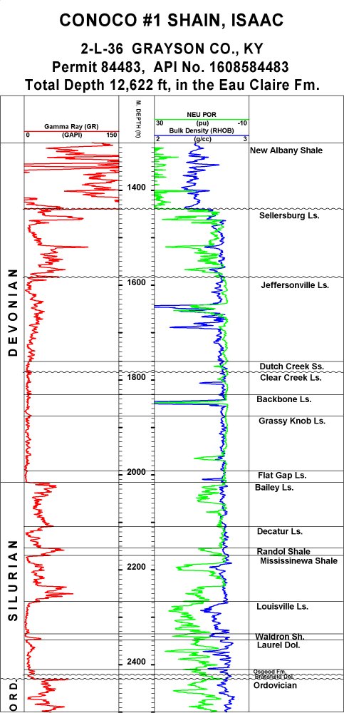 Type geophysical log