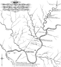 1865 map showing vicinity of Old American Well