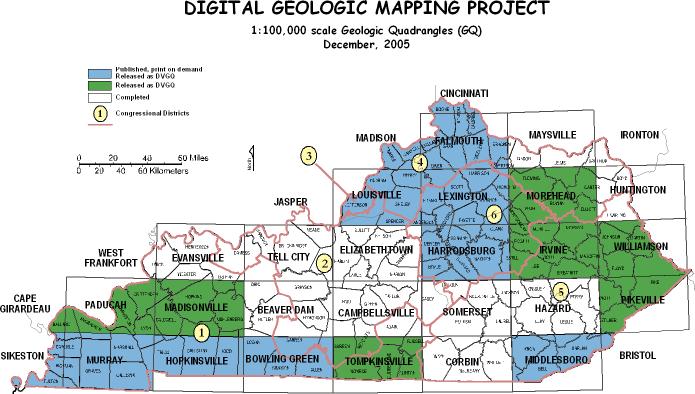 Digital Geologic Mapping, 1:100,000 scale Geologic Guadrangles