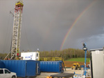 An afternoon shower passed over the well site, leaving this view behind on April 20.