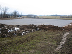 The Hancock County well site, graded and graveled, before the drilling started.