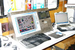 Inside a trailer at the site, a computer monitors and records information about the injection of CO2.