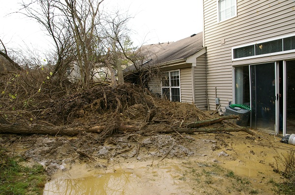 Heavy rainfall triggered this mudslide that damaged a condominium in Campbell Co in 2011.