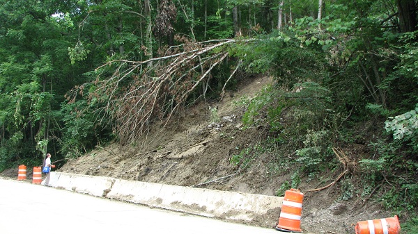 Damaging landslide in Powell County after 3.70 inches of rain fell between 1 and 3 hours in the area.