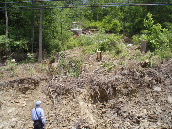 Landslide in Kenton County, northern Kentucky.