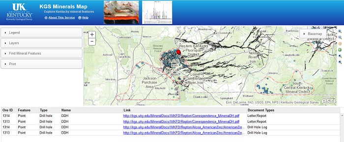 Kentucky Minerals Database