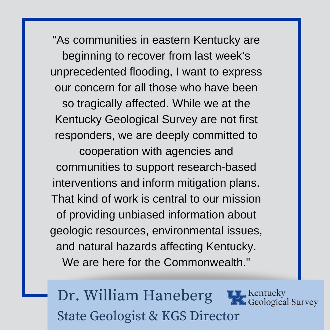 Director's statement on eastern Kentucky flooding
