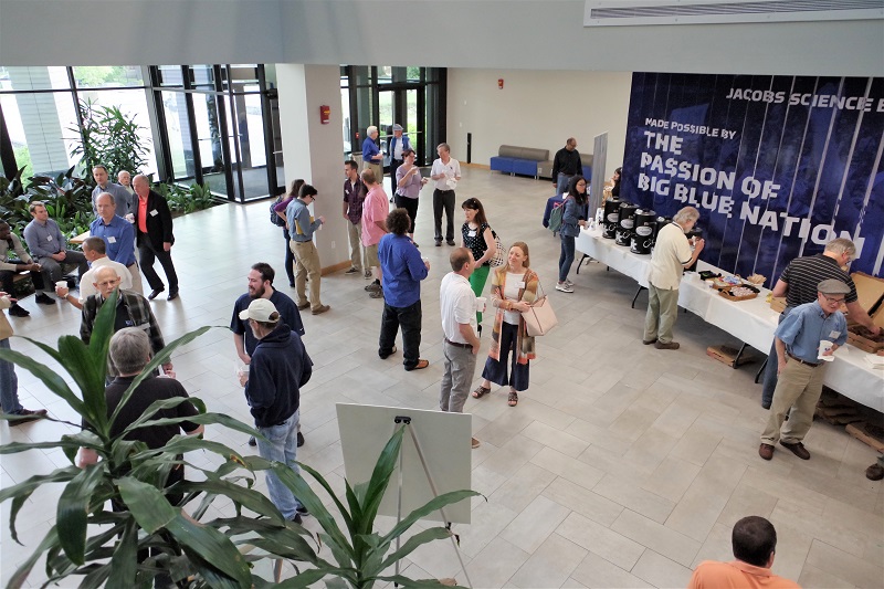 The 2019 annual seminar was held at a new venue, the Jacobs Science Building on the main UK campus, where participants gathered for coffee and donuts before the event started.