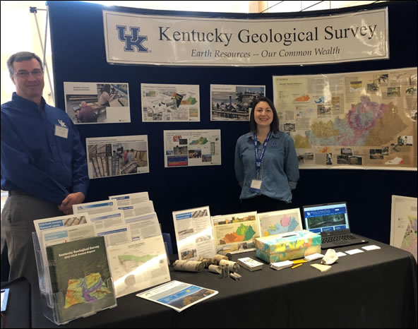 Drew Andrews and Liz Adams exhibiting at the 2019 KAS Annual Meeting. 